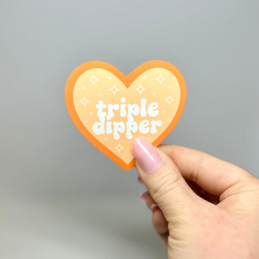 triple dipper heart sticker!