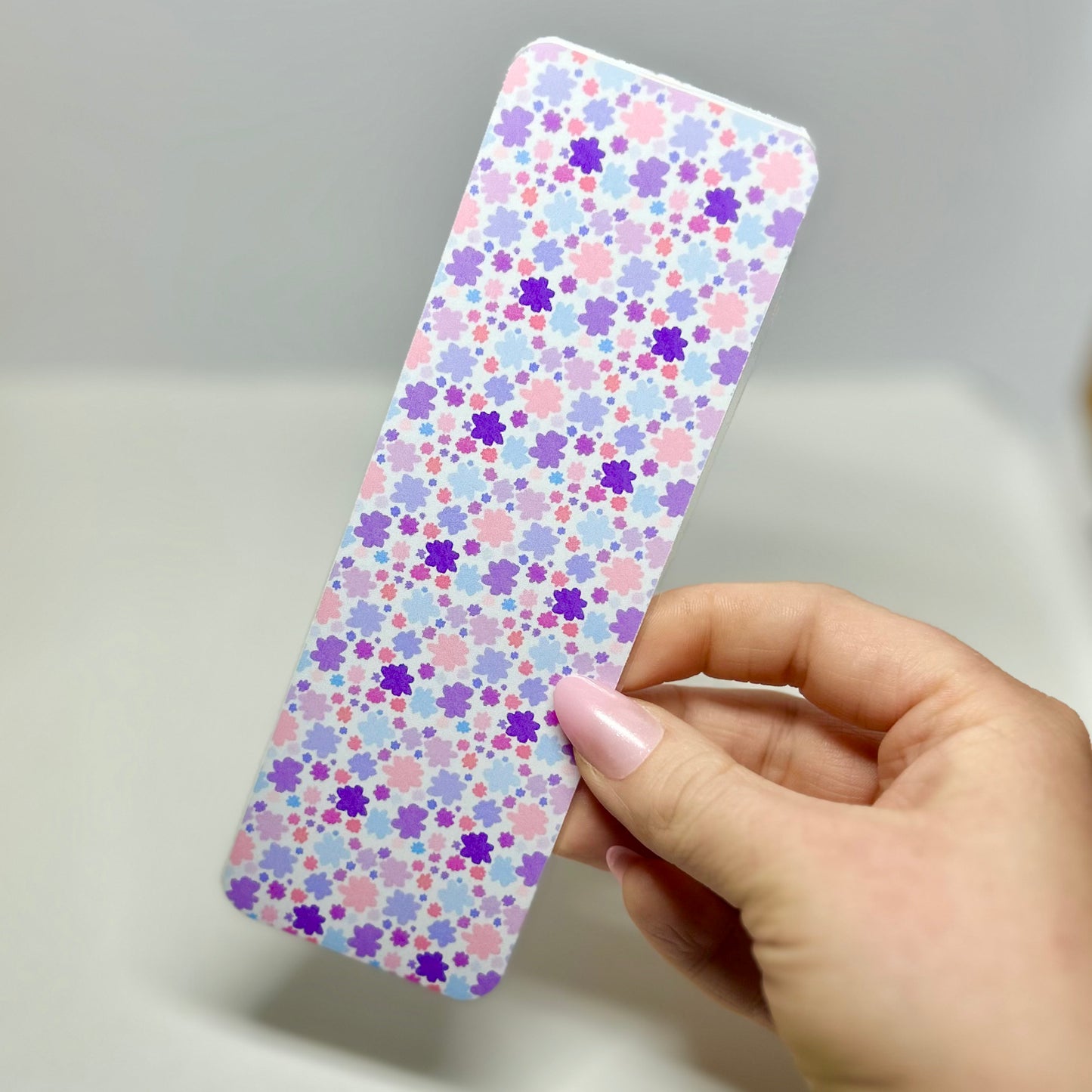 blue and purple flower bookmark!