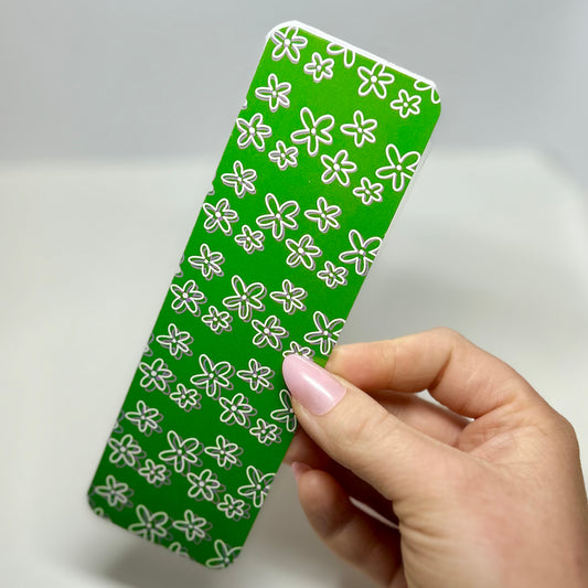 green flowers bookmark!