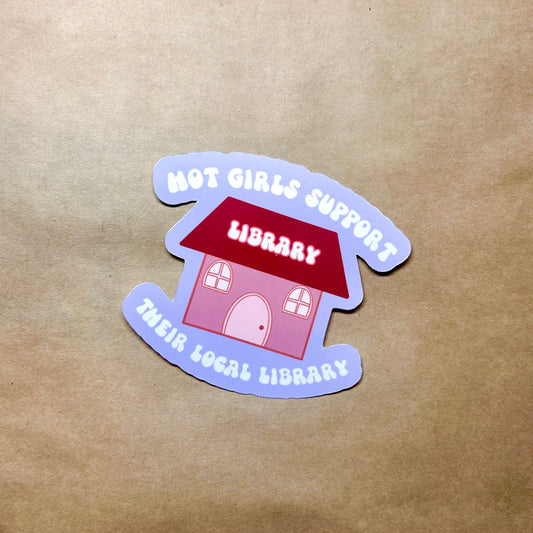 hot girl library sticker!