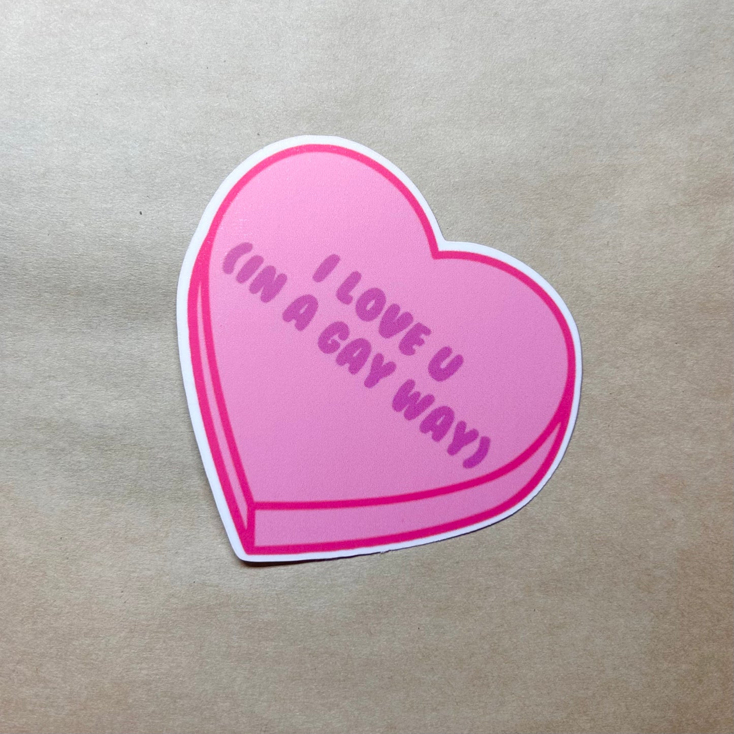 love u in a gay way sticker!