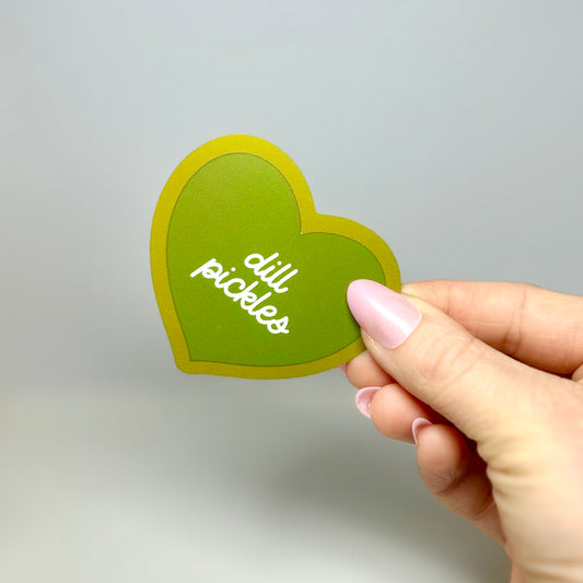 dill pickle heart sticker!