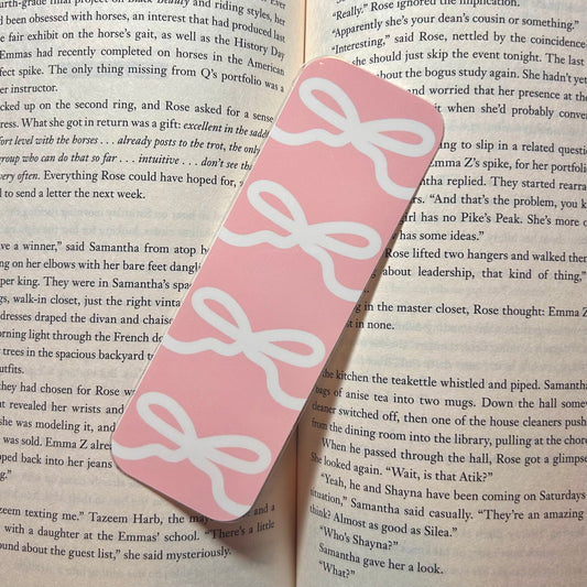 pink bow bookmark!