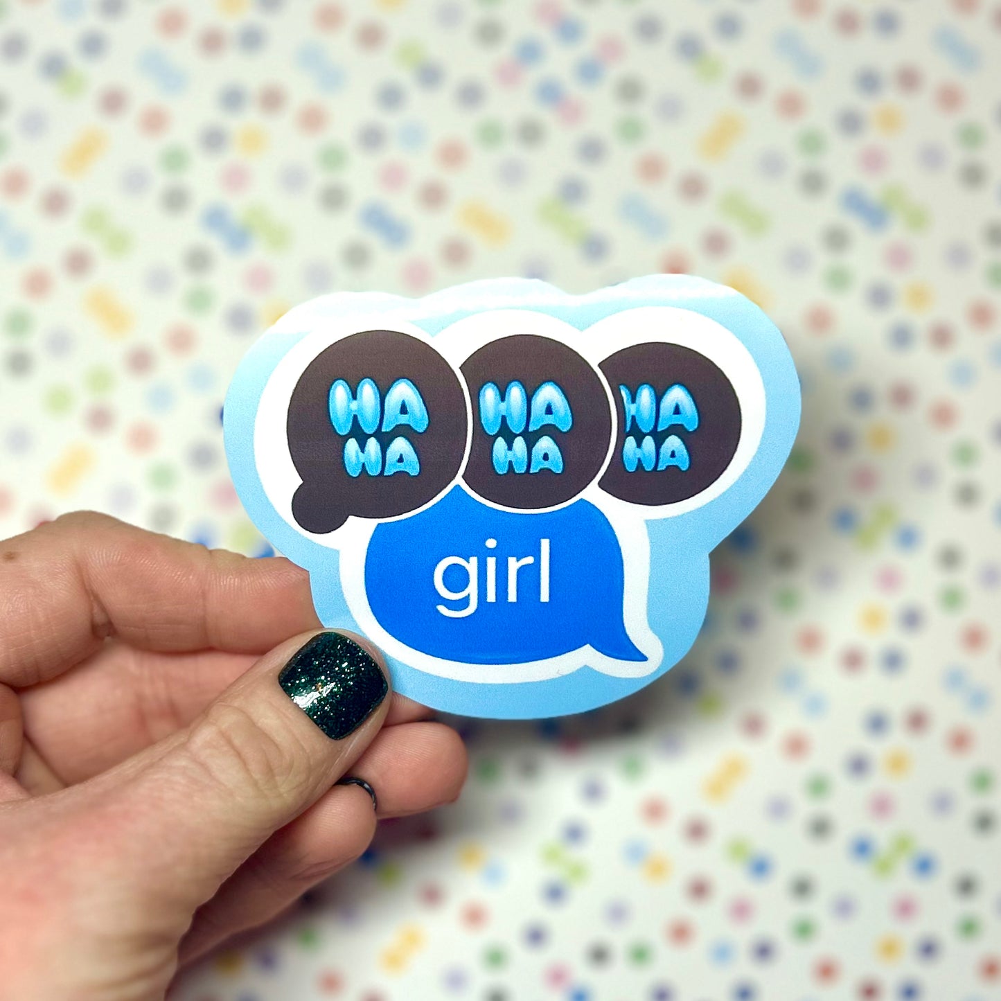 hahaha…girl sticker!