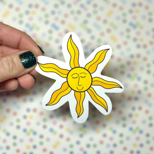 cartoon sun sticker!