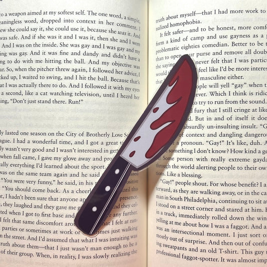 bloody knife bookmark!