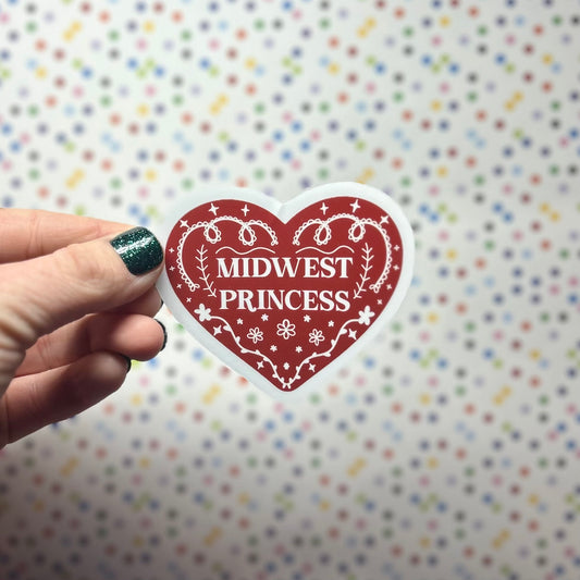 midwest princess heart sticker!